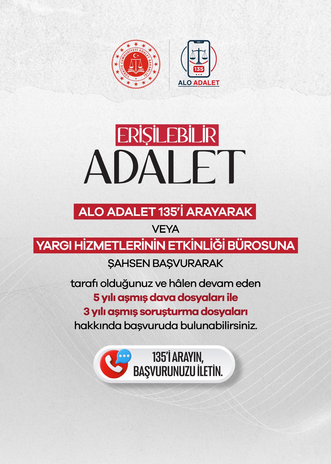 Alo Adalet 135 tanıtım afişi 1